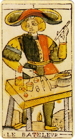 Le Bateleur est la première carte du jeu de Tarot de Marseille.
